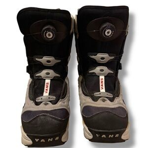 Vans Black and White Snowboard Boots